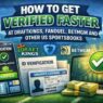 How to get verified faster at draftkings, funduel, betmgm and other US sportsbook