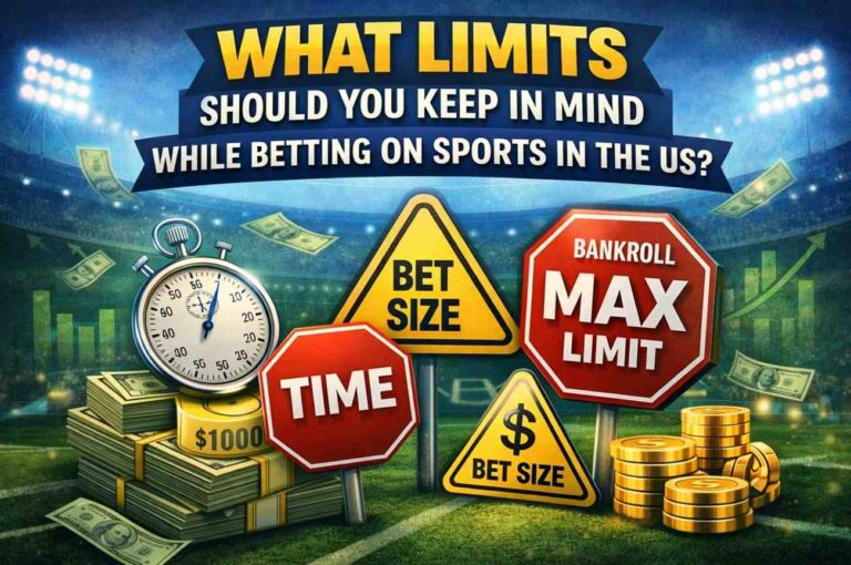 What limits should you keep in mind while betting on sports in the US?