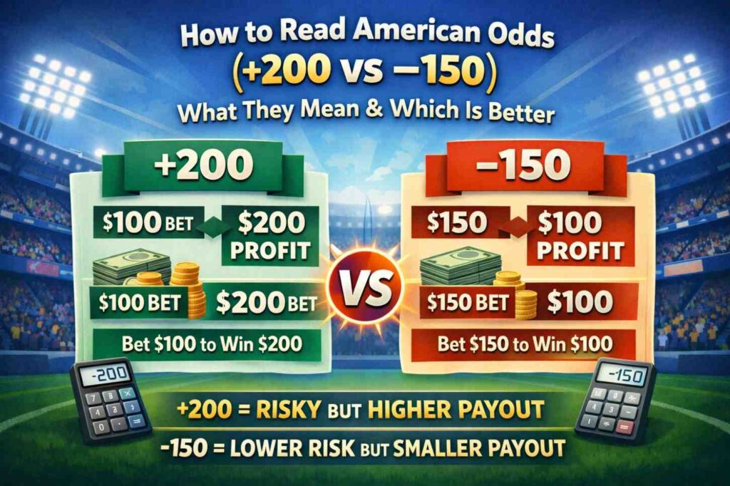 How to read American odds? What do +200 and -150 mean in sports betting, and what’s best for you?