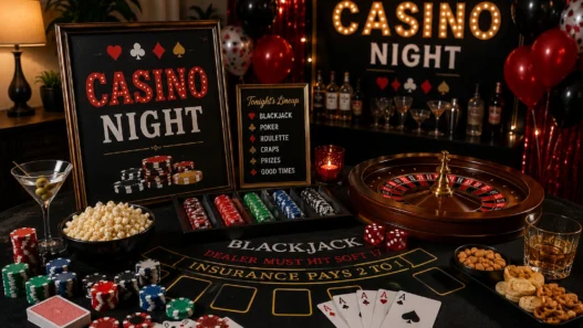 How to plan a perfect casino night party at home