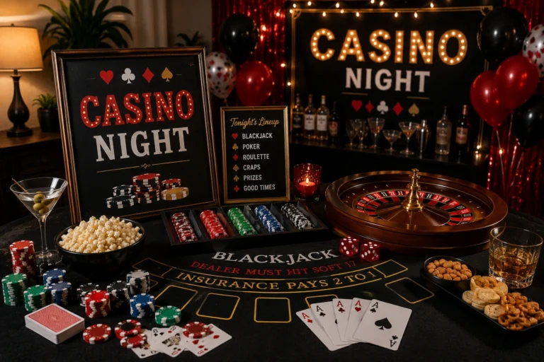 How to plan a perfect casino night party at home