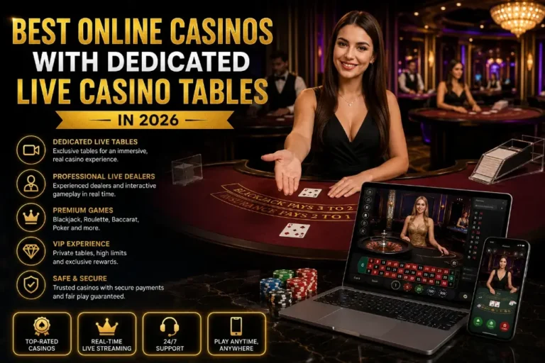 Best online casinos with dedicated live casino tables in 2026